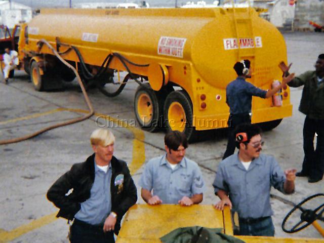 Ramp crew and fuel truck